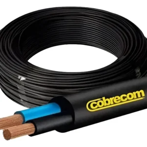 Cabo PP 2x1mm Preto 100Mts - Cobrecom