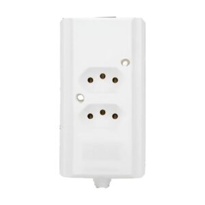 Tomada Barra Dupla 2P+T 10A Branca - Interneed