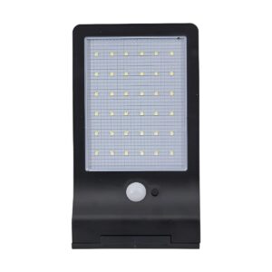 Arandela Solar de LED Sinai Sensor Preta 7W Amarela - Gaya