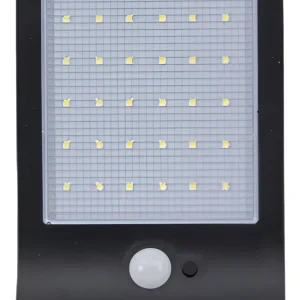 Arandela Solar de LED Sinai Sensor Preta 7W Branca - Gaya