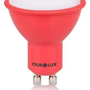 Lâmpada Dicroica Mr16 De Led 4w Bivolt Vermelho - Ourolux