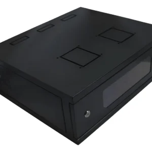 Rack Parede 19 4Ux470mm Com Porta de Acrilico Montado Preto Gforce