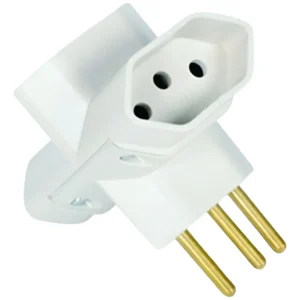 Benjamin 3 Saidas 2P+T Branca 10A 345br - Perlex