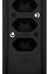 Tomada Barra Tripla 2P+T 10A Preta - Interneed