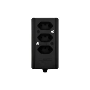 Tomada Barra Tripla 2P+T 20A Preta - Interneed