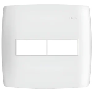 Placa 4x4 1-1 Posto Horizontal Com Suporte Branca - 30911-50