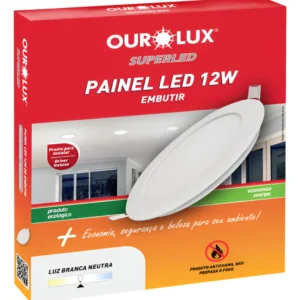 Luminaria de LED Embutir Redondo 12W 2700K - Ourolux