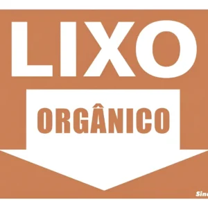 Placa Lixo Organico 15x20cm Poli - Sinalize