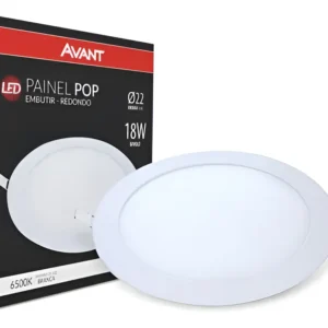Painel de LED Embutir Redondo 18W 6500K 22,5cm - Avant
