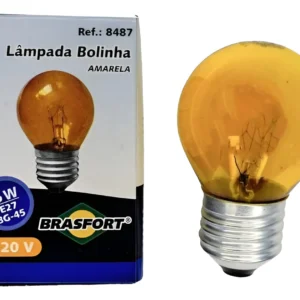 Lâmpada Bolinha 15w 220v Amarela E27 - Brasfort