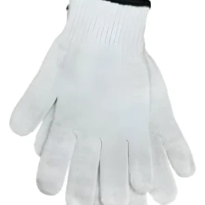 Luva Tricotada Malha Branca Lisa T8 - 7973 - Brasfort