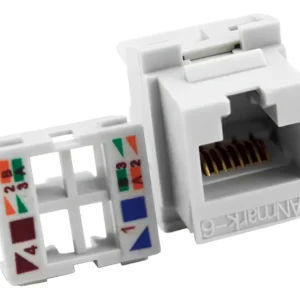 Conector RJ45 Keystone Cat6 Femea Nexans
