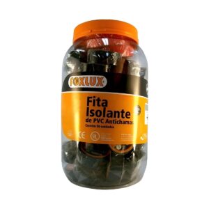 Fita Isolante Antichama 5 Metros Preta 50 Unidades - Foxlux