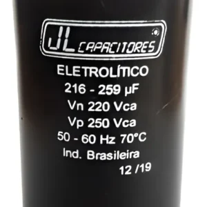 Capacitor JL Com Suporte e Tampa 216-259 220V