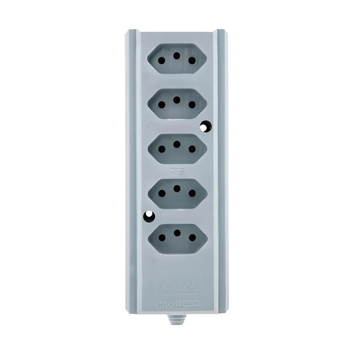 Tomada Barra Quintupla 2P+T 20A Cinza - Interneed