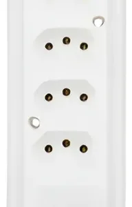 Tomada Barra Quadrupla 2P+T 20A Branca - Interneed