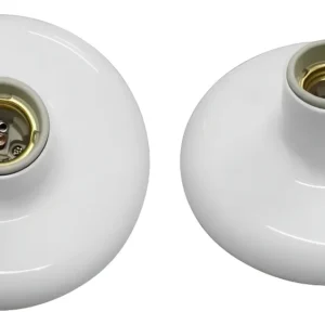 Plafon Decorativo Soquete Porcelana Branco - Foxlux