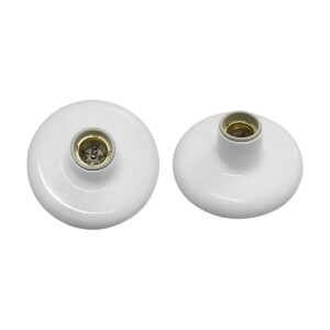 Plafon Decorativo Soquete Porcelana Branco - Foxlux