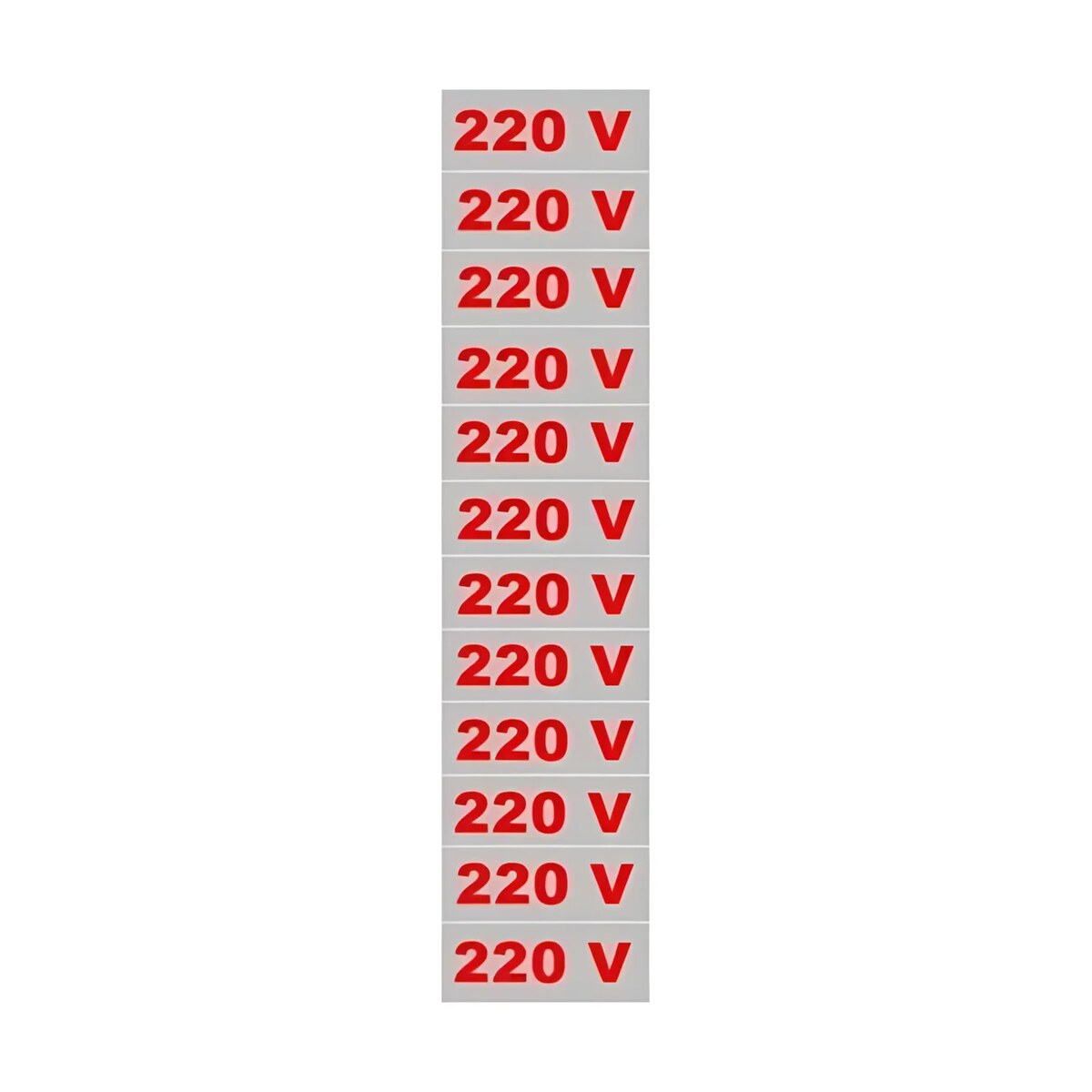 Etiqueta 220v Pvc Cartela Com 12 13x8 - Caiado