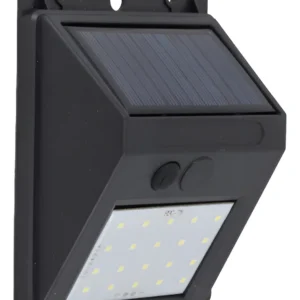 Arandela Solar de LED Zyon Preta 4W Branca - Gaya