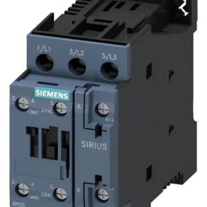Contator 3RT20 AC3: 17A 1NA+1NF 24VCC Parafuso - Siemens