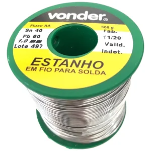 Solda em Carretel Amarelo 500gr Fio 60 RA 1mm - Cobix