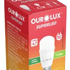 Lâmpada de LED Bulbo Mini 4,7w 3000K - Ourolux