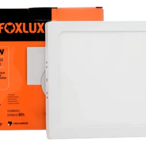 Luminara de LED Embutir Quadrado 12W 3000K 16,7cm - Foxlux