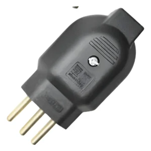 Plug Macho Com Prensa Cabo 2p+t 20a Preto V52 - Voltim
