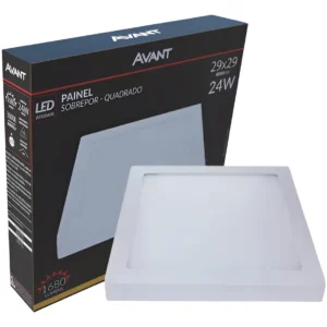 Painel de LED Sobrepor Quadrado 24W 3000K 29cm - Avant