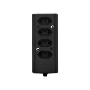 Tomada Barra Quadrupla 2P+T 20A Preta - Interneed