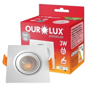 Spot de LED Embutir Branco 3W 6400K 6cm - Cads