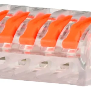 Conector/emenda De 5 Vias 4mm Incolor/laranja - Eletrokit