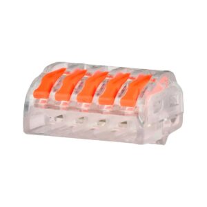 Conector/emenda De 5 Vias 4mm Incolor/laranja - Eletrokit