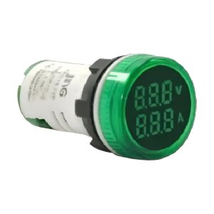 Sinaleiro LED Voltimetro/Amp 22mm 220V Verde ZAD1622DG - JNG