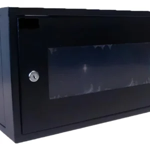 Rack Parede 19 5Ux350mm Com Porta de Acrilico Montado Preto Gforce