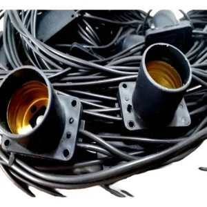 Festão Preto Para 15 Lâmpadas 2x1,5mm 15Mts - Shintec