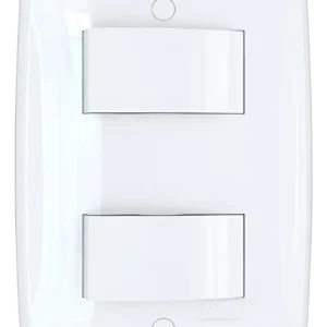 Conjunto 4x2 2 Interruptor Simples Perola Branca