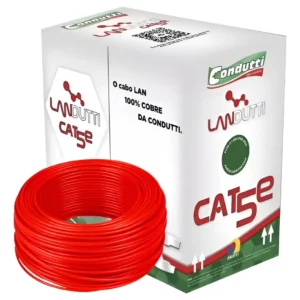 Cabo U/UTP 24AWGX4P Cat5e 100Mts Vermelho MPT