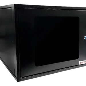 Rack Parede 19 8Ux570mm Com Porta de Acrilico Montado Preta Gforce