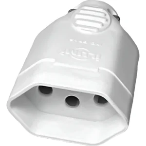 Plug Fêmea Com Prensa Cabo 2p+t 10a Branco 1433 - Ilumi