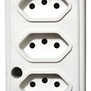 Tomada Barra Quadrupla 2P+T 10A Branca - Naticon