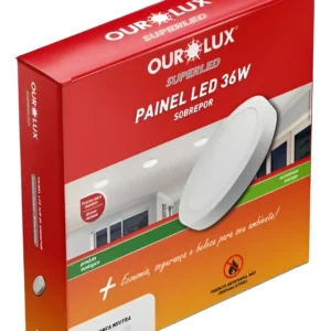 Luminaria LED Sobrepor Redondo 36W 4000K - Ourolux