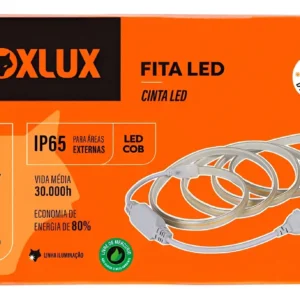 Fita de LED COB 10W 220V 6500K Com 50 Mts IP65 - Foxlux