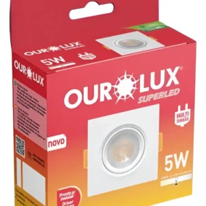 Spot de LED Embutir Superled Quadrado 5W 4000K - Ourolux