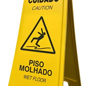 Cavalete Amarelo Cuidado Piso Molhado - Sinalize