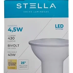 Lâmpada Par 20 Led 5,5w Bivolt 25° 2700k - Stella