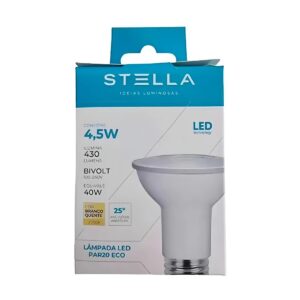 Lâmpada Par 20 Led 5,5w Bivolt 25° 2700k - Stella