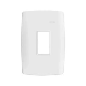 Placa 4x2 De 1 Posto Vertical Com Suporte Branco 30921-30