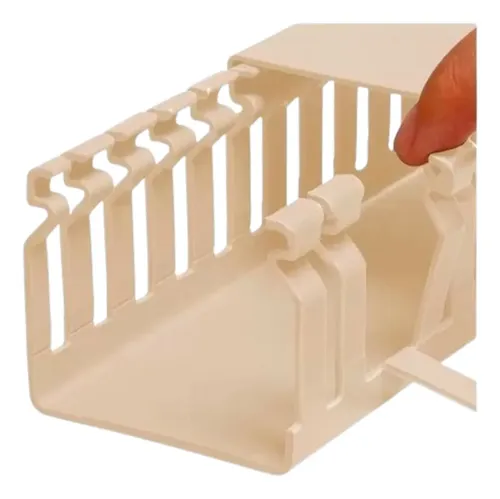 Canaleta Recorte Aberto Creme 80x50mm 2 Metros - Dutoplast